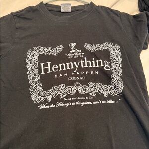 Black Graphic Tee with White Print